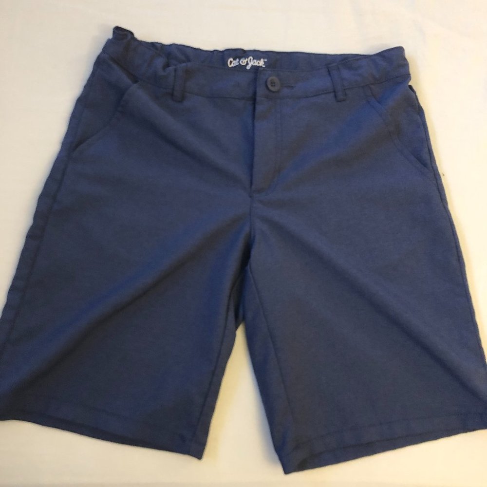 Cat & Jack Shorts Flat Frint Adjustable Waist Chino Boy Summer Spring Size 16 B1